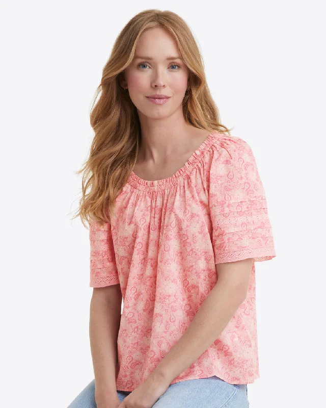 Donna Top in Pink Paisley