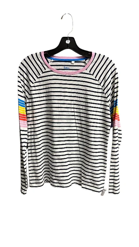 Top Long Sleeve By Boden In Striped Pattern, Size: M