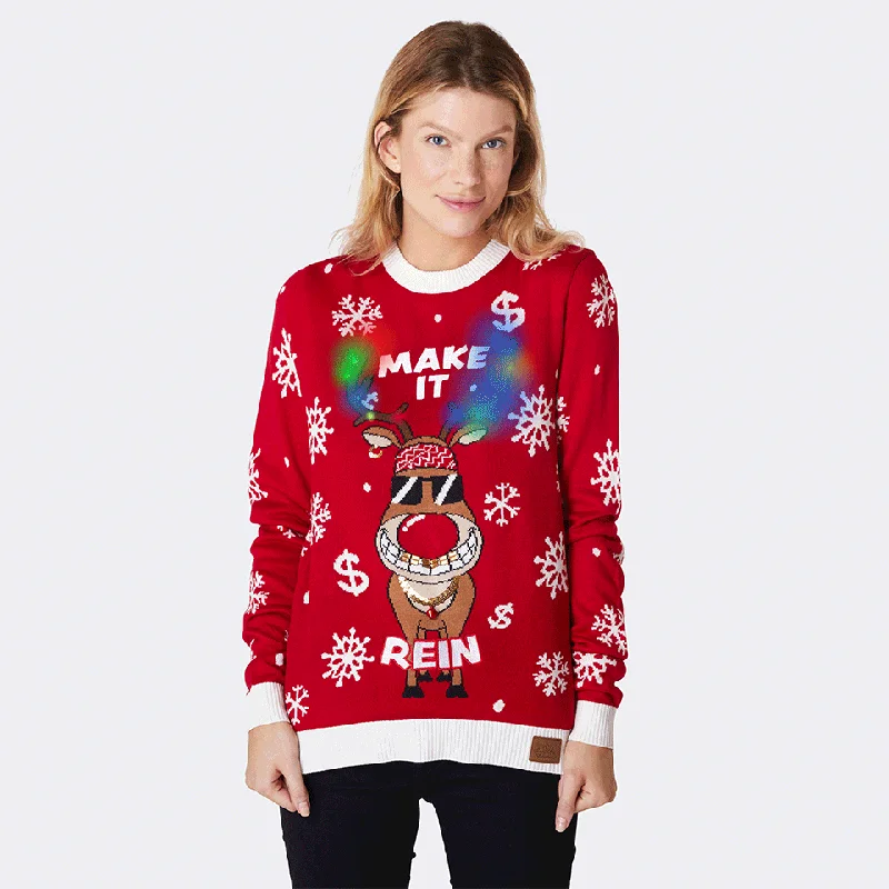 Make It Rein Weihnachtspullover Damen