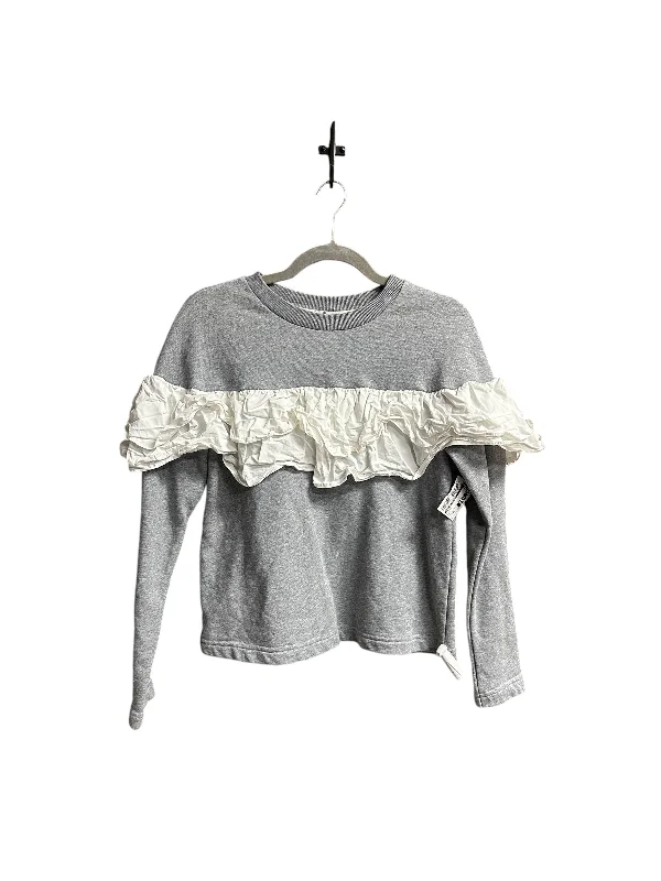 Top Long Sleeve By English Factory In Grey, Size: Xs