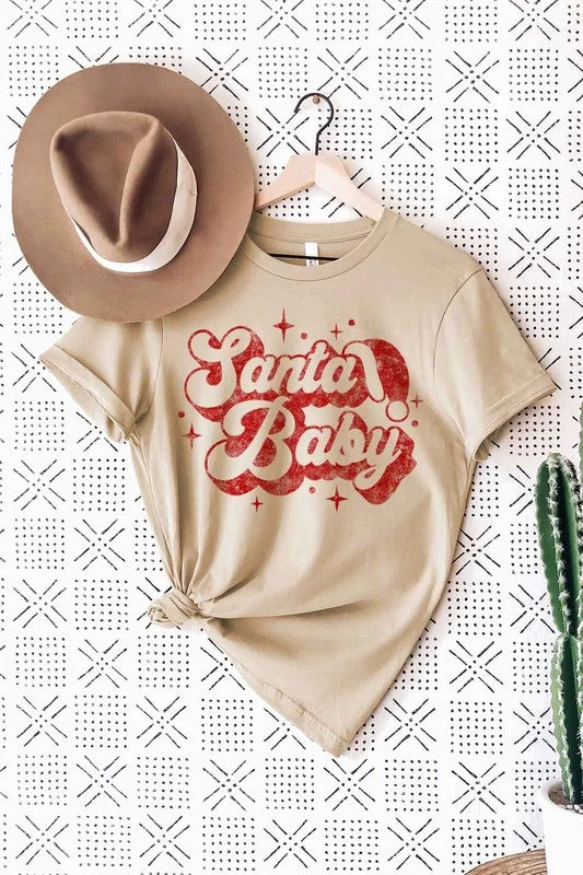 Alphia Santa Baby Christmas T-Shirt Plus Size