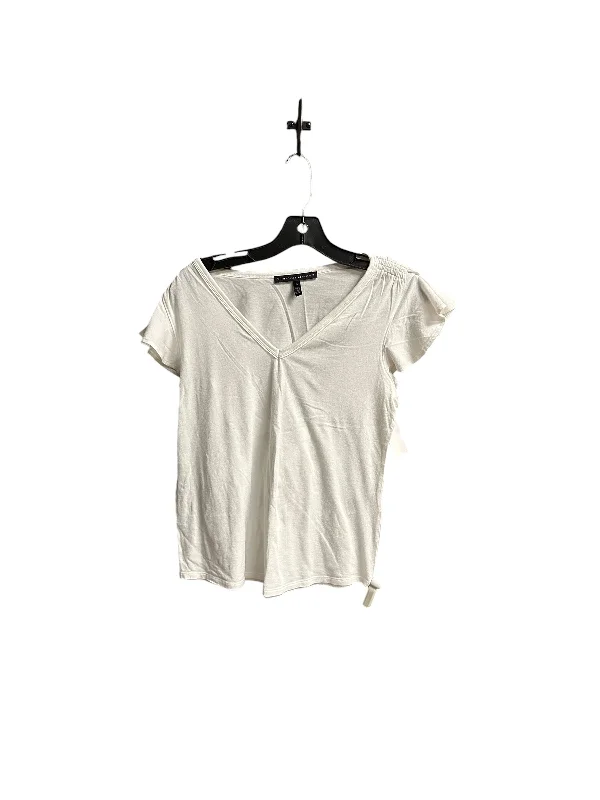 Top Short Sleeve Basic By White House Black Market In White, Size: S