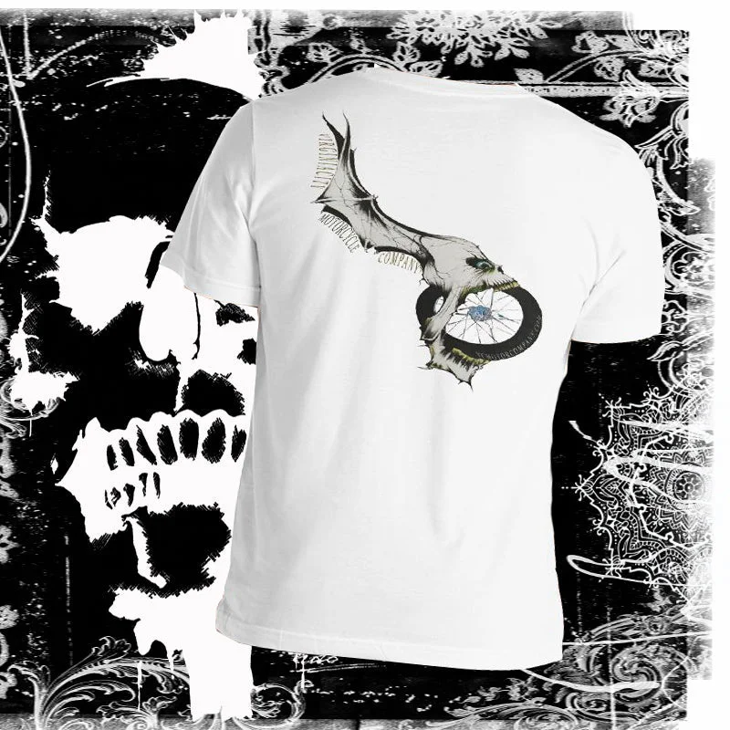 Eat This Fkr! - Men's Motorcycle Skull T-shirt