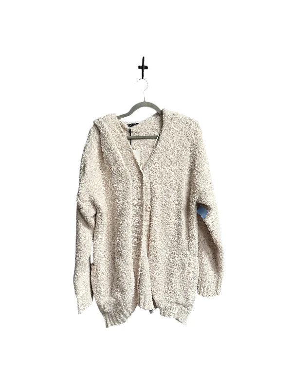 Sweater Cardigan By Very J In Cream, Size: S