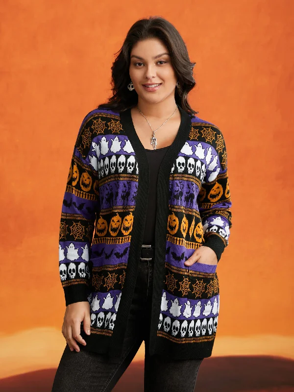 Everything Halloween Jacquard Open Cardigan