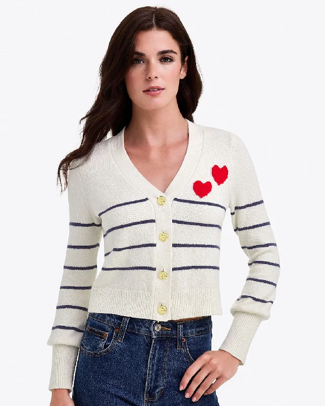 Stripe Heart Cardigan