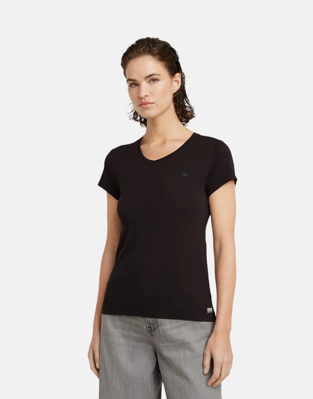 G-Star RAW Eyben Slim V-Neck Black T-Shirt