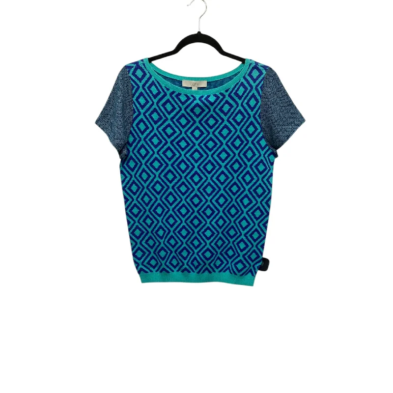 Top Short Sleeve By Loft In Blue, Size: M