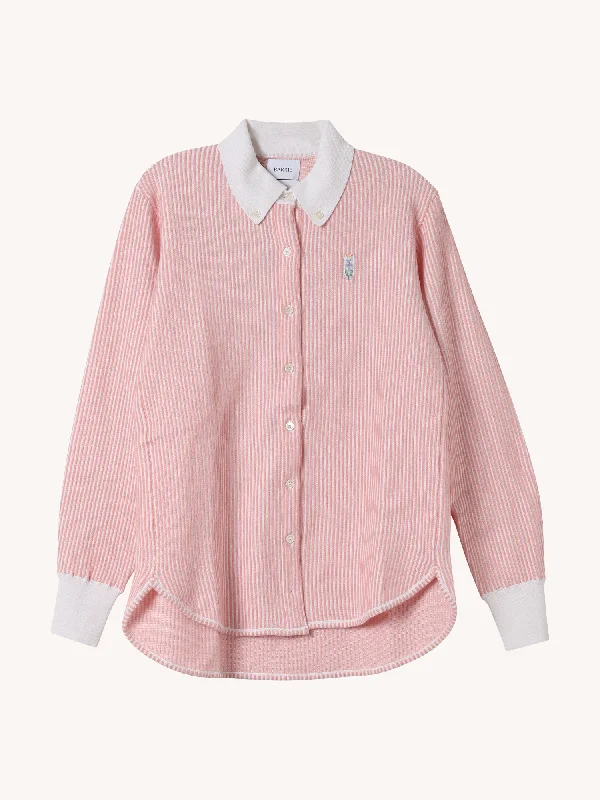 Pink & White Stripe Overshirt