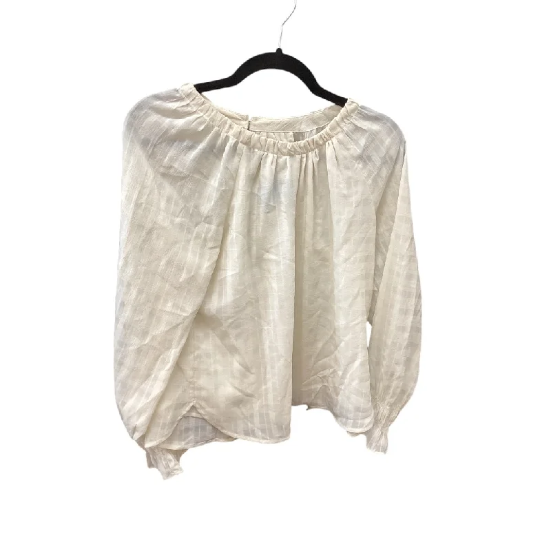 Top Long Sleeve By Loft In Cream, Size: Xs