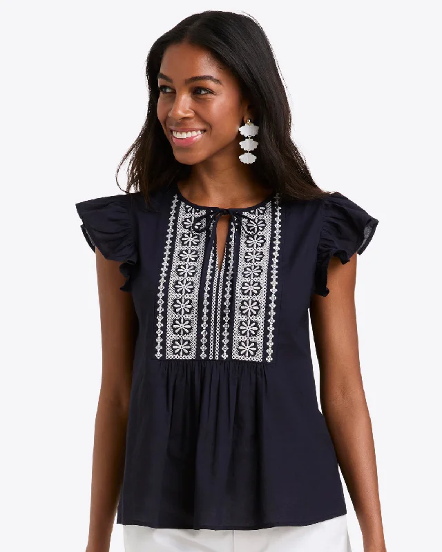 Ana Top in Embroidered Cotton