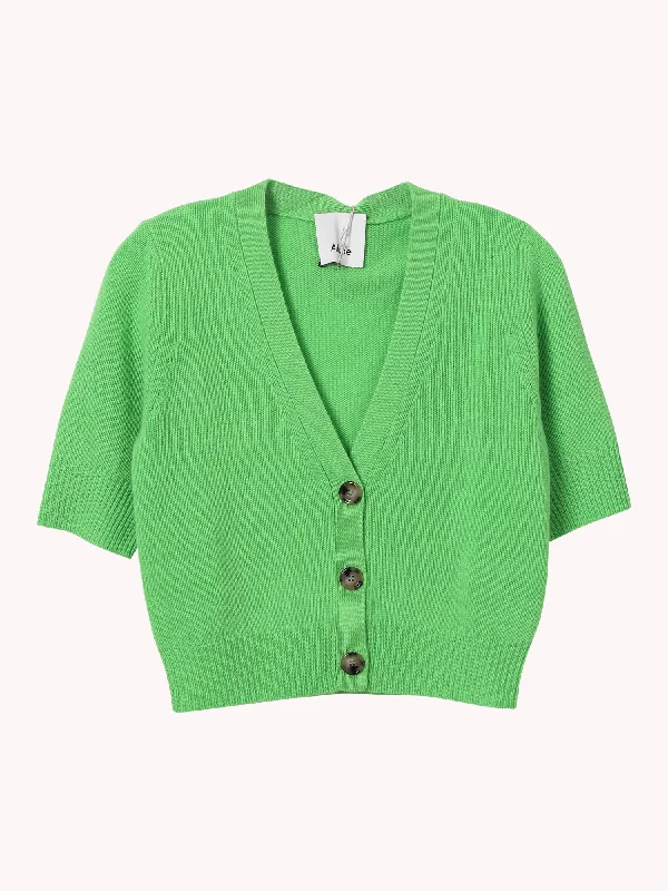 SHORT SLEEVE VNECK CARDIGAN