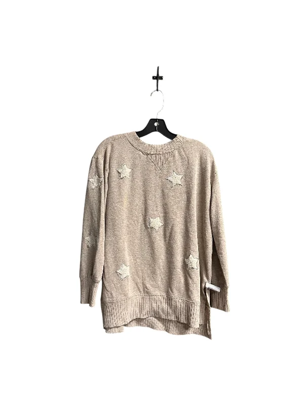 Sweatshirt Crewneck By Maurices In Tan, Size: S