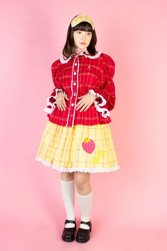 Blouse Happy Tartans Long Sleeve - Red