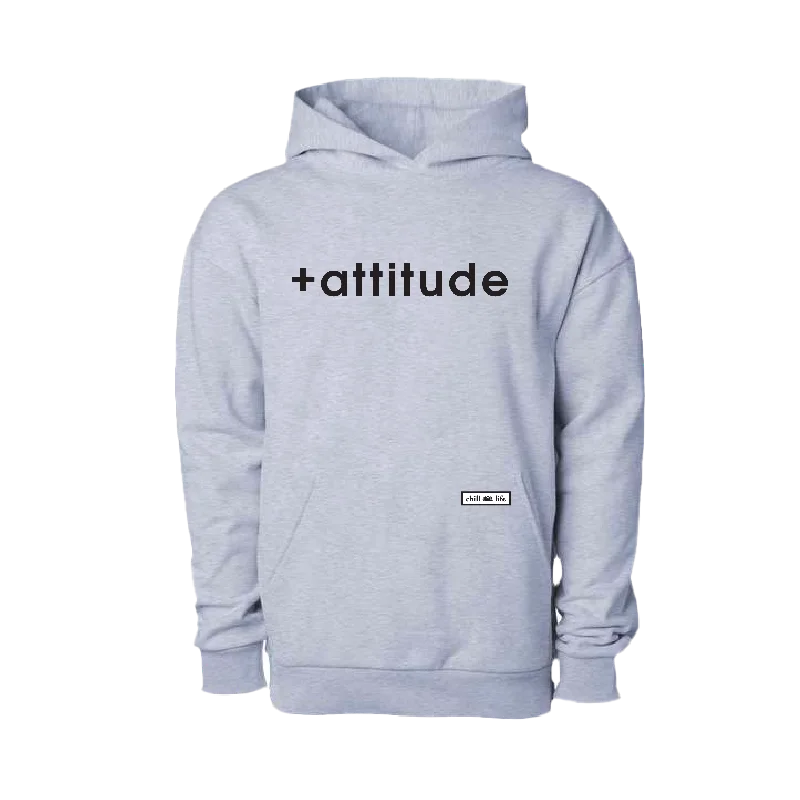 +attitude Hoodie in Chill Grey