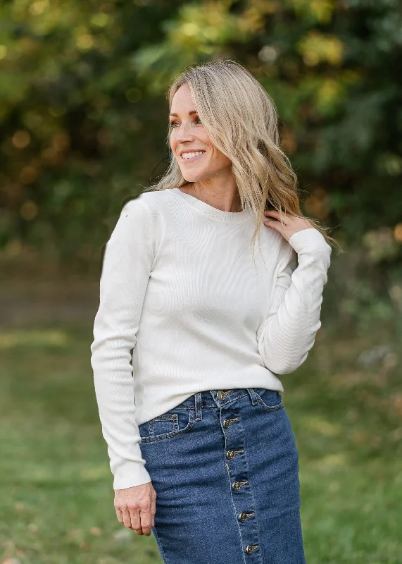 Beth Crewneck Knit Long Sleeve Top - FINAL SALE