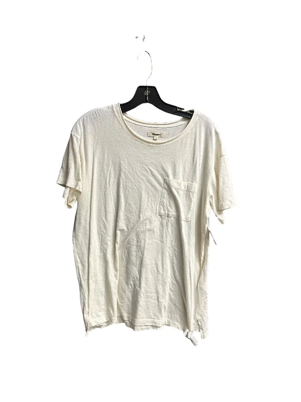 Cream Top Short Sleeve Madewell, Size S