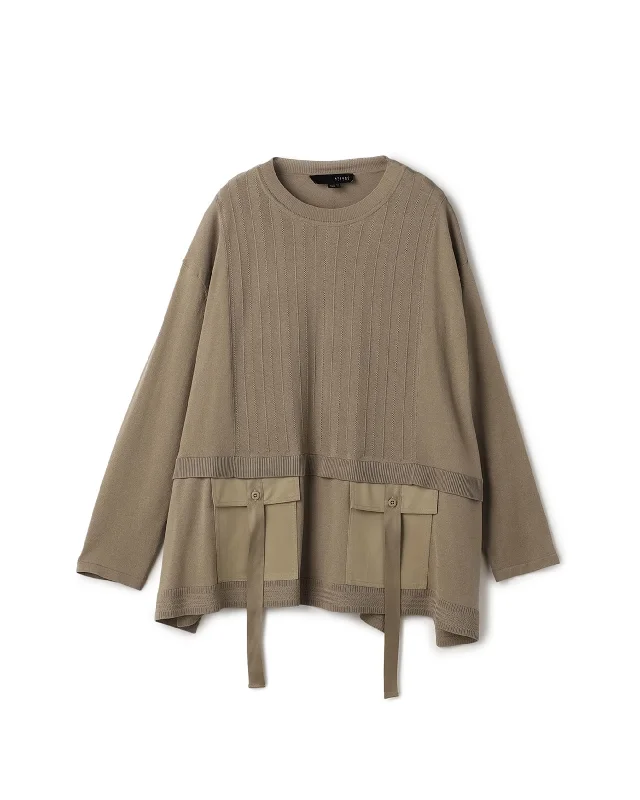 Tape Pocket Fuji Cut Knit Top