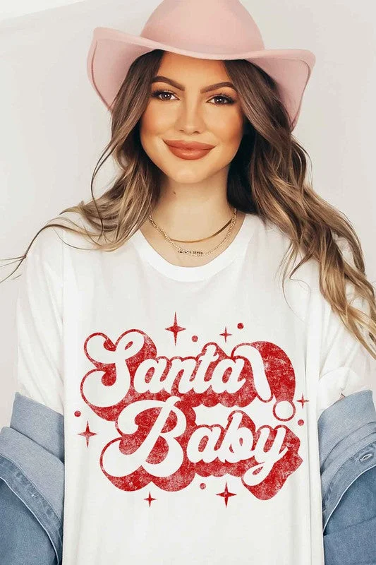 Alphia Santa Baby Christmas Graphic T-Shirt