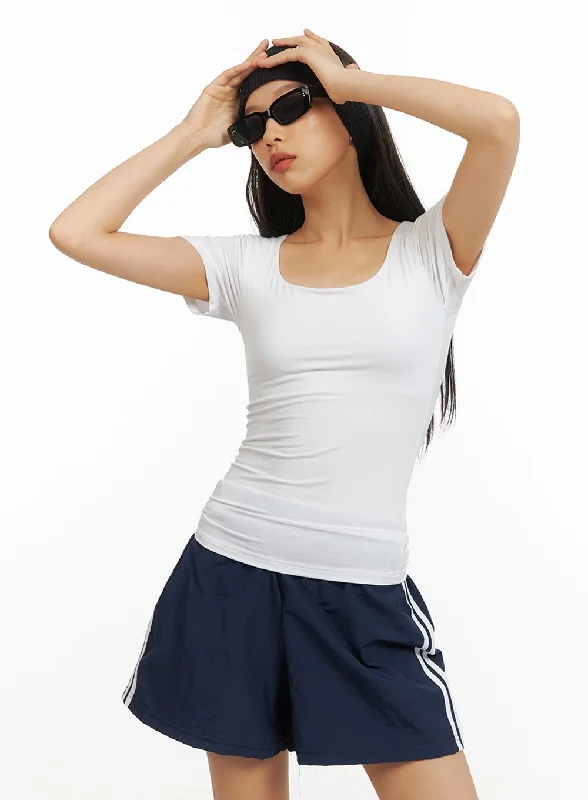 Basic Round Neck T-Shirt IY422