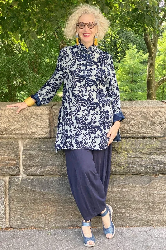 Mandarin Indigo Tunic