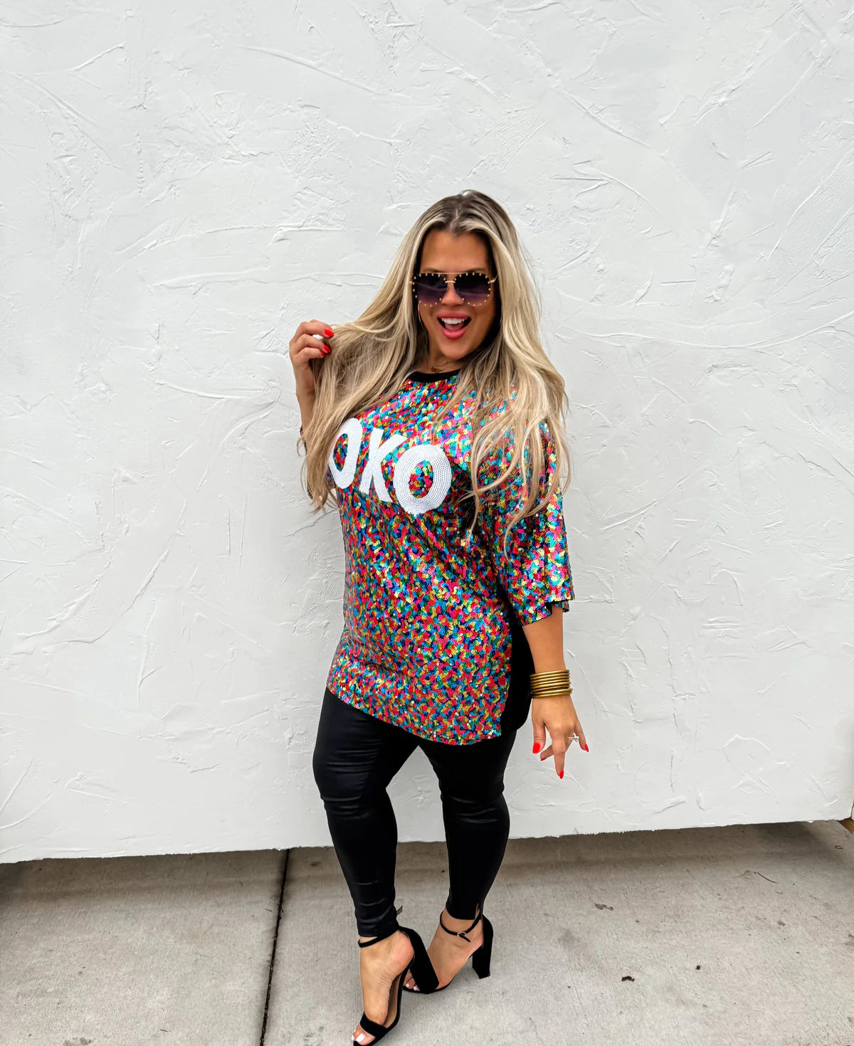 BLAKELEY | XOXO Sequin Top