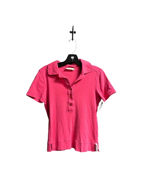 Top Short Sleeve Designer By Tory Burch In Pink, Size: Xs