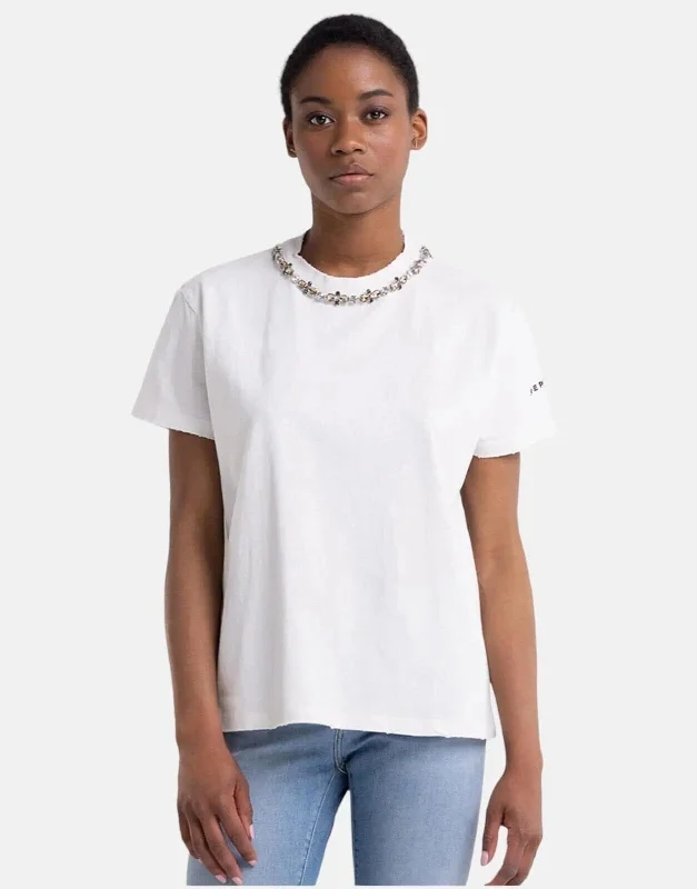 Replay Rhinestone Applique T-Shirt