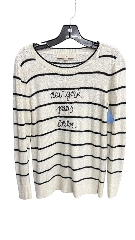 Top Long Sleeve By Loft In Striped Pattern, Size: S