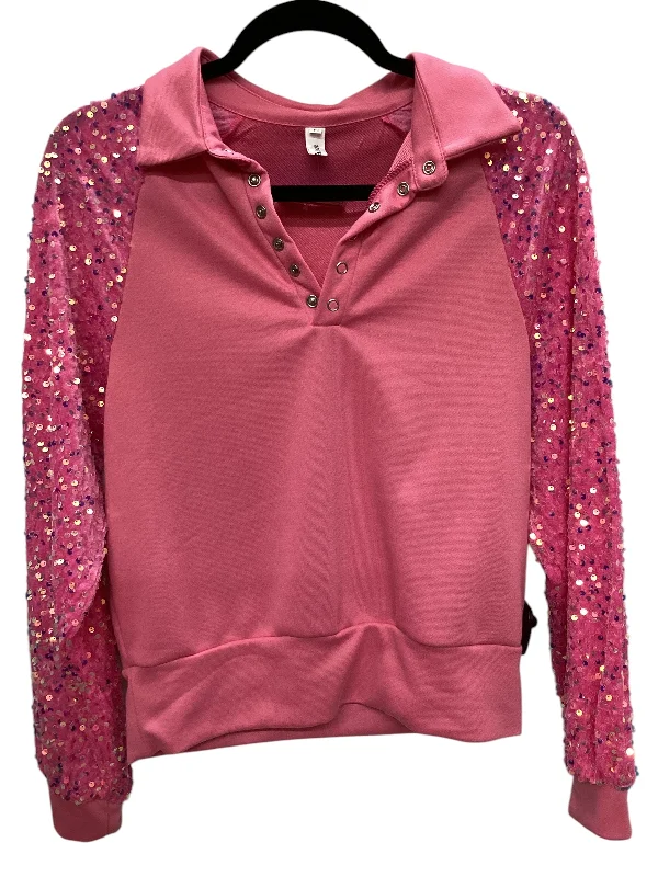 Top Long Sleeve By Clothes Mentor In Pink, Size: S