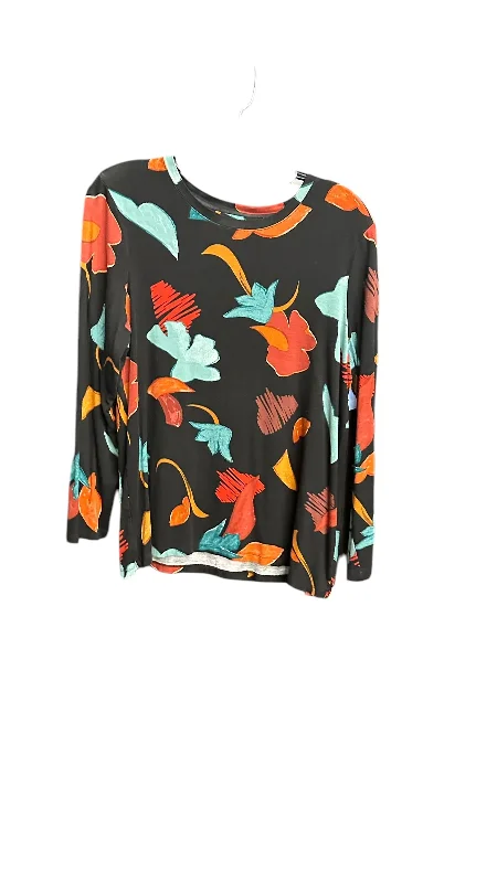 Top Long Sleeve By Chicos In Floral Print, Size: L