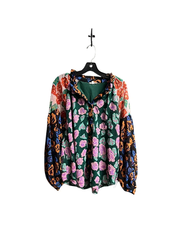 Top Long Sleeve By Jodifl In Multi-colored, Size: M