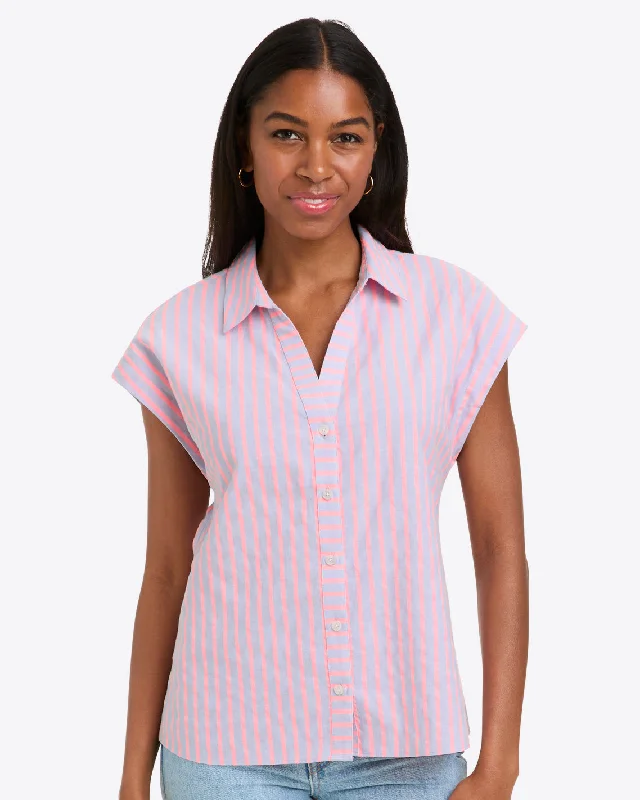 Sadie Top in Seersucker Stripe