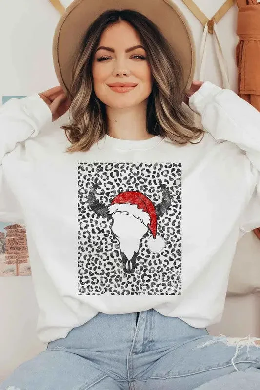 Alphia Cattle Christmas Graphic Sweatshirt