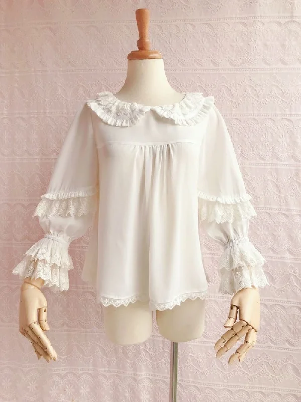 Loose Chiffon Long Sleeve Blouse