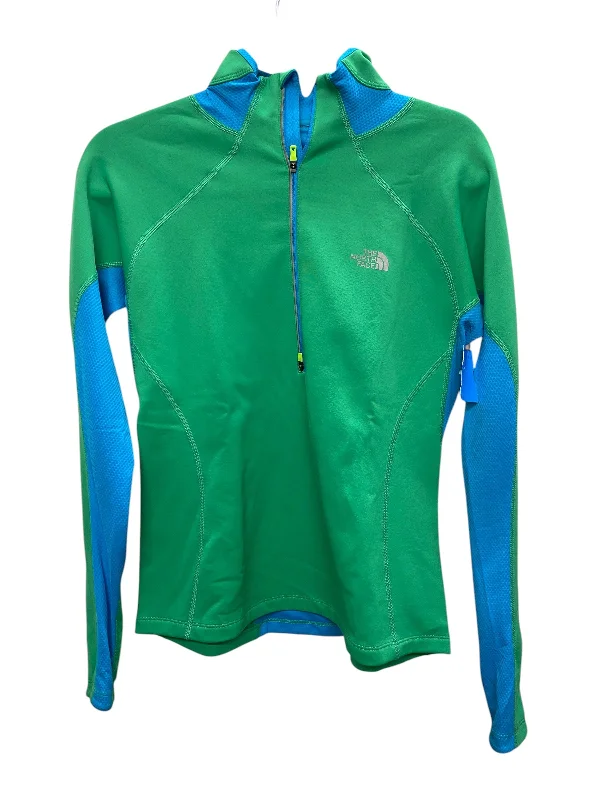 Athletic Jacket By The North Face In Blue & Green, Size: M