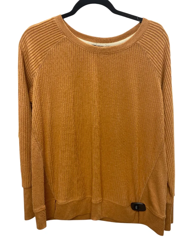 Top Long Sleeve By Cmc In Orange, Size: M