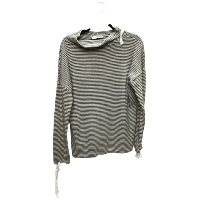 Sweatshirt Collar By Clothes Mentor In Striped Pattern, Size: M