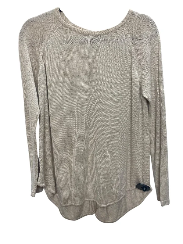 Top Long Sleeve By Cmc In Beige, Size: M