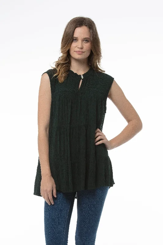 NOELE Top - Bottle Green