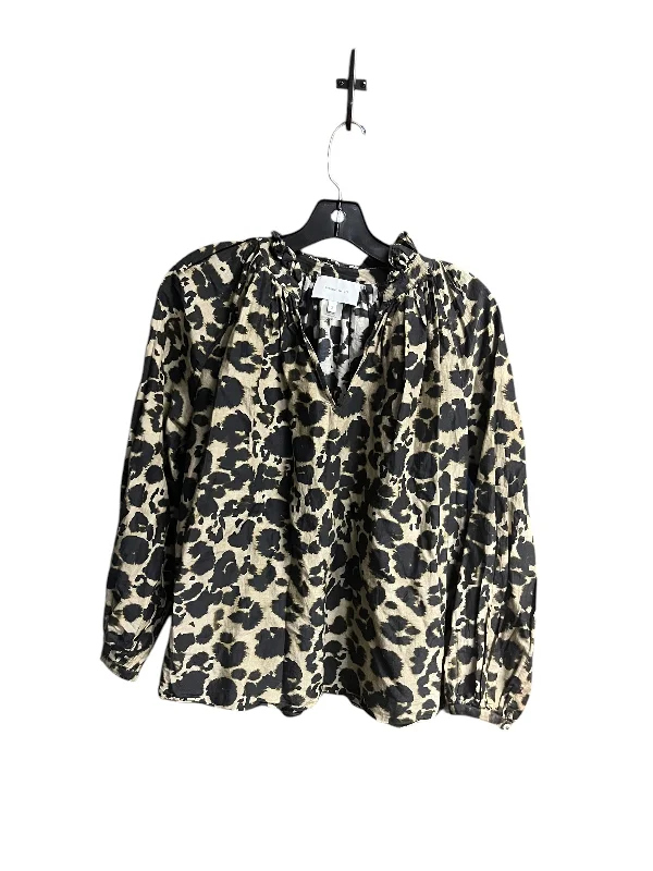 Top Long Sleeve By Current Elliott In Animal Print, Size: S