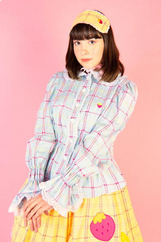 Blouse Happy Tartans Long Sleeve - Blue