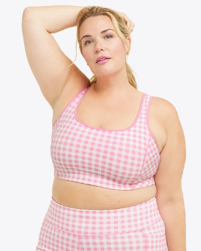 Sports Bra in Pink Gingham