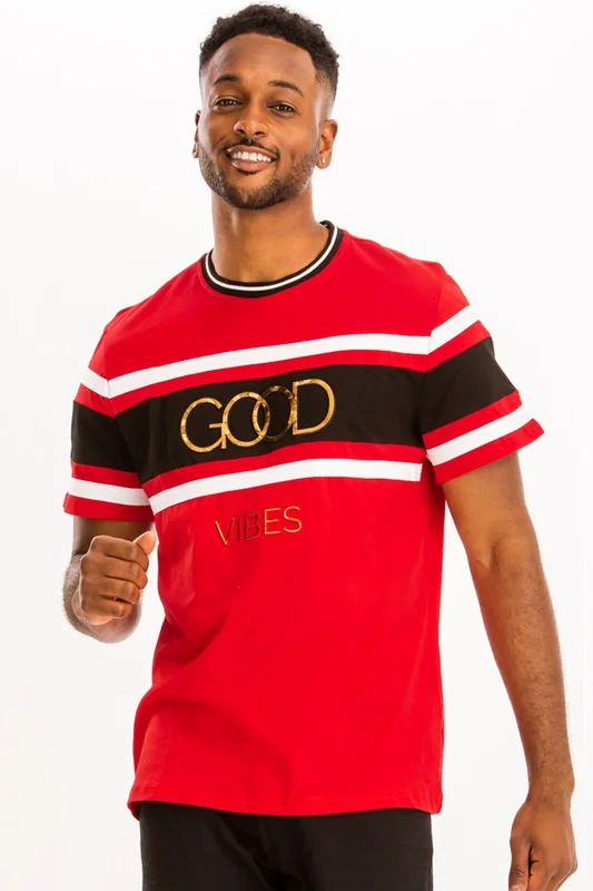 Weiv Good Vibes 3D Design Print Gold Foil