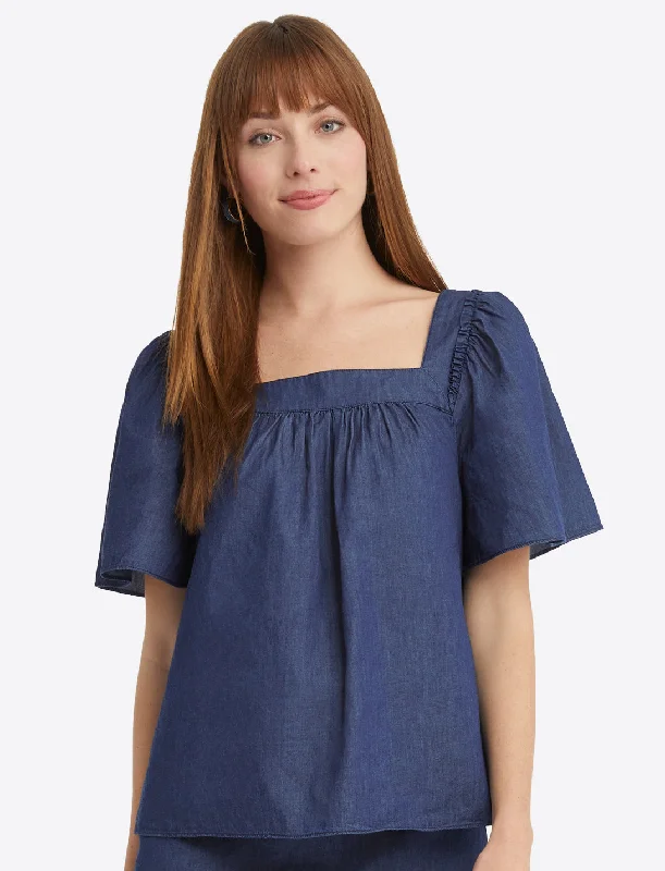 Maren Top in Chambray