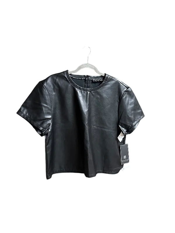 Top Short Sleeve By Clothes Mentor In Black, Size: L