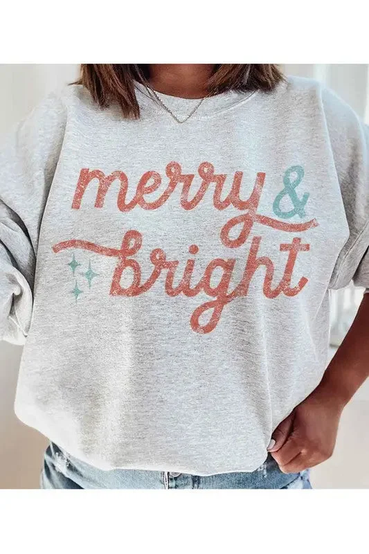 Alphia Merry And Bright Christmas Sweatshirt Plus Size