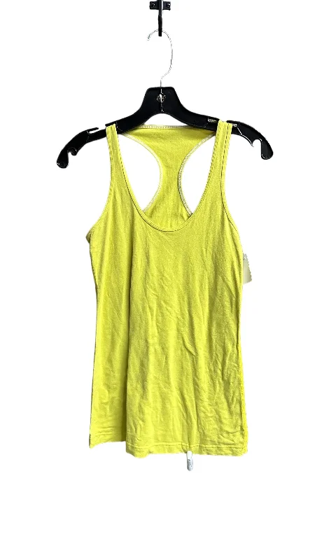 Athletic Tank Top By Lululemon In Yellow, Size: S