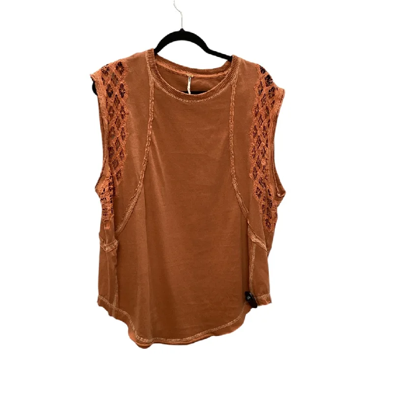 Top Sleeveless By Free People In Orange, Size: S