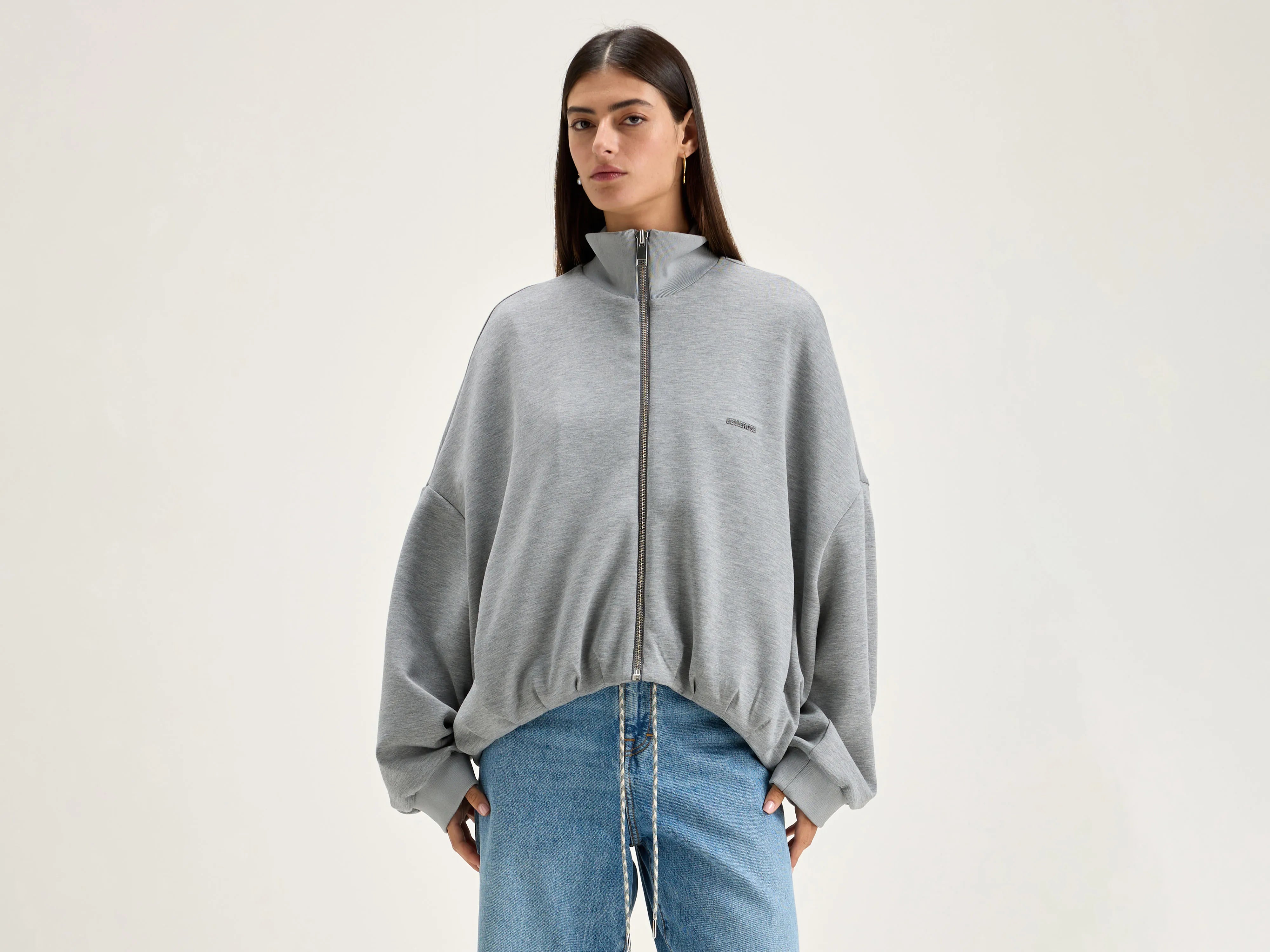 Tallis zip-up sweatshirt (242 / W / H. GREY)